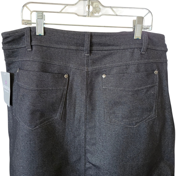 ATHLETA Women's Size L Bettona Skort Denim‎ Look Stretch Skort Skirt - Picture 5 of 10